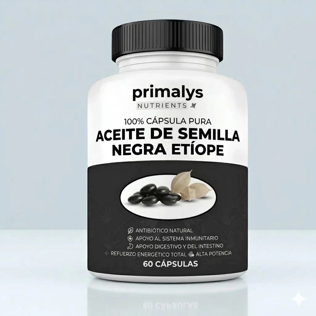 Aceite de Semilla Negra Etíope — La fórmula natural con 4,64% de timoquinona para tu equilibrio interno.